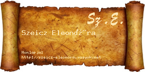 Szeicz Eleonóra névjegykártya